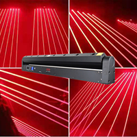2 PCS 8-Eye Moving Head Laser Projector Light Single Red DMX512 Controller Professional Stage Light Disco Wedding Party Light