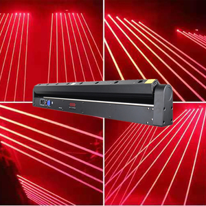 2 PCS 8-Eye Moving Head Laser Projector Light Single Red DMX512 Controller Professional Stage Light Disco Wedding Party Light - Product Image 2