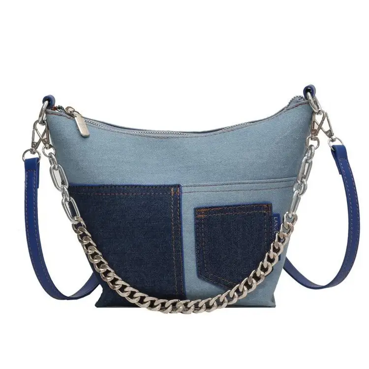 2024 nuovo Design Denim borse a secchiello da donna casual borsa a tracolla alla moda borsa a tracolla da donna di lusso