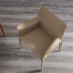 Silla moderna ligera de lujo para ocio, asiento sencillo con respaldo familiar, de cuero, italiano, para comedor - Product Image 2