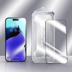 Protection d'écran en verre trempé ultra HD transparente 9H, installation facile pour <span class=keywords><strong>iPhone</strong></span> 17 16 15 14 <span class=keywords><strong>13</strong></span> <span class=keywords><strong>Pro</strong></span> <span class=keywords><strong>Max</strong></span> - Product Image 6