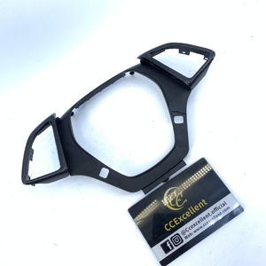 Couvre-boutons de volant sport en cuir noir brillant véritable et fibre de carbone, remplacement pour <span class=keywords><strong>Chevrolet</strong></span> <span class=keywords><strong>Camaro</strong></span> 6e génération 2016-2021 - Product Image 4
