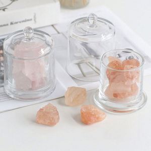 Custom Clear Bell Aroma Stone <b>Storage</b> <b>Container</b> Crystal Aromatherapy Holder Cups <b>Glass</b> Candles Cup With Cover - Product Image 6