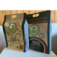 Sac d'emballage plastique personnalisé pour aliments, à scellage octogonal, avec boucle de maintien, pour noix, café du Yémen, dattes rouges et dattes grises