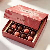Vente en gros de boîtes de 12 ou 24 chocolats avec séparateurs, fermeture magnétique, boîtes cadeaux personnalisées, boîtes à chocolats vides pour mariage