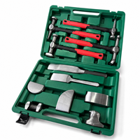 CCB Ensemble de 9 pièces en acier pour réparation de bosses de voiture, comprenant marteaux et dollys, outils manuels pour le façonnage de panneaux et de métaux automobiles