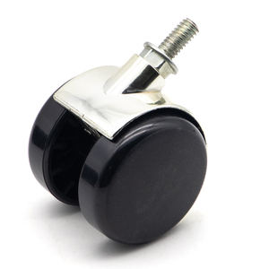 50 MM Twin 2-Zoll schwarz Nylon Möbel Lenkrad 30 kg Lade kapazität für Bürostuhl & Sofa Kranken häuser aus Kunststoff PP - Product Image 5