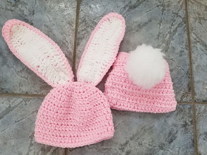 Conjunto de Accesorios para Fotos de Recién Nacidos de Conejito de Pascua Tejido a Mano - Product Image 4