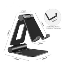 Support de téléphone portable en alliage d'aluminium, pliable, à angle réglable et portable, très vendu