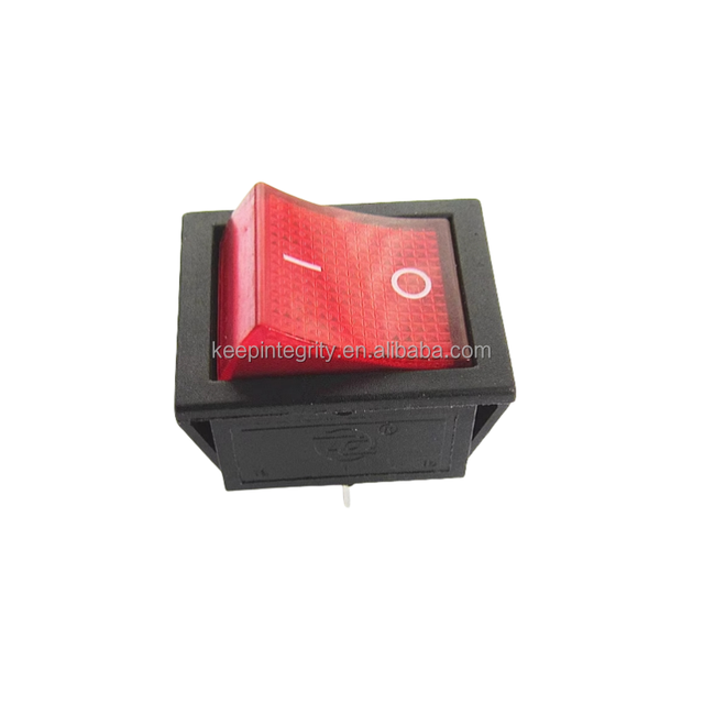 KCD4 Ship Type Switch Rocker Power Button 2nd Gear 4-pin Red With Light 16A 250V