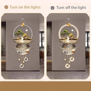Decoración de Pared de Arte Metálico <span class=keywords><strong>Acrílico</strong></span> Luminoso LED, Cuadros de <span class=keywords><strong>Paisajes</strong></span> y Naturaleza Muerta de Lujo para Decoración del Hogar, Directo de Fábrica - Product Image 6