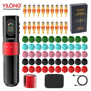 Kit de tatouage Yuanyun, machine sans fil avec cartouches d'encre et aiguilles, ensemble complet pour débutants - Product Image 2