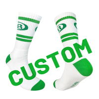 Vente en gros 2023 Nouveau design de chaussettes blanches 100% en coton avec impression par sublimation personnalisée Chaussettes de sport en coton de couleur unie avec LOGO