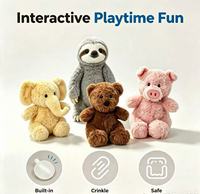 Jouet pour chien en peluche couineur, type sandwich de pain froissé, pour le jeu de cache-cache et le renifflement, vente en gros, avec service personnalisé