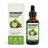 Extrait de fruit de corossol en gouttes, complément alimentaire à base de plantes, soutient la santé immunitaire et digestive, bienfaits énergétiques et antioxydants, 60 ml