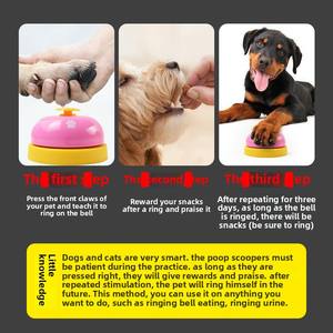 Metallo impermeabile cane formazione campana suoneria per il gatto e cane abbaiare impronta intellettuale giocattolo per animali domestici - Product Image 3