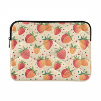 Housse pour ordinateur portable matelassée, étui pour ordinateur portable antichoc avec motif de fruits tropicaux, sac de protection pour ordinateur portable de 13/14/15 pouces