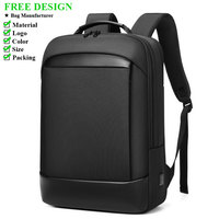 Sac à dos d'ordinateur portable pour homme, grande capacité, résistant à l'usure, avec interface USB, sac de voyage multifonctionnel