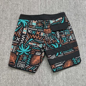 Shorts de Baño para Hombre con Estampado Geométrico, Secado Rápido, Cintura con Cordón Ajustable, Casuales, con Bolsillos - Product Image 2