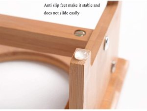 Toptan fabrika kaynağı yükseltilmiş ahşap evcil hayvan besleme kasesi köpekler ve kediler için depolama ile şık standı - Product Image 4