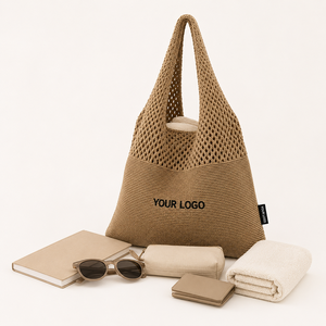 Bolso de Hombro de Punto Jacquard Personalizado con Etiquetas Tejidas para el Mercado de Promoción Norteamericano, Bolso de Regalo Ligero - Product Image 1