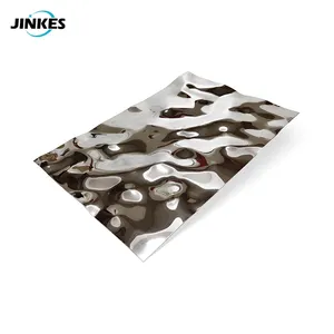 high quality 201 304 316 410 mirror gold stainless steel sheet water ripple