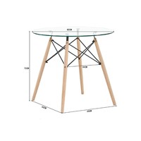 Vente en gros de meubles de salle à manger de haute qualité au design moderne Table à manger ronde en verre trempé Table à manger en verre