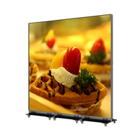 Afficheur LED pliable et mobile, luminosité 600CD, garantie 1 an, roues, P1.25 P1.53 P1.86 P2 P2.5, intérieur, sur pied