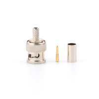 Connecteur Coaxial RF à haute fréquence, coque en laiton, connecteur BNC mâle pour RG174 RG316 RG58 RG59