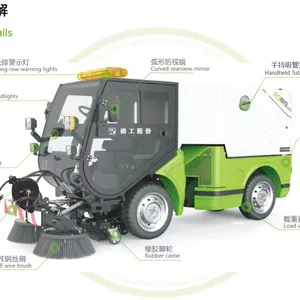 hydraulic road sweeper machine street sweeper cleaning machine street sweeper machine at low price for park for pavement
