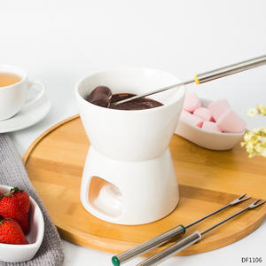 เตาหลอมช็อกโกแลตเซรามิก 10.3 ซม. เครื่องทำความร้อนเทียนสีขาวสำหรับเครื่องมือทำขนม DF1106 - Product Image 5