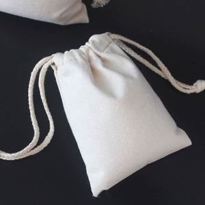 Customizable Cotton Drawstring <b>Bag</b> with Rope Handle Blank Bundle Pocket for Rice Tea Candy for Custom Logo Printing - Product Image 3