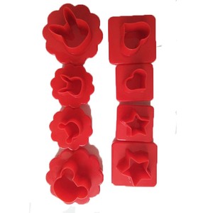 Cookie Mold Set 8 Pieces Heart Flower Star Cartoon Shape Double Use For Baking Sandwiches - Product Image 4