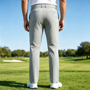 Men's Golf Pants Straight Office 29"/31"/33" Inseam Stretch Quick Dry Customized Logo Colored Pleat Casual <strong>Work</strong> Dress <strong>Trainers</strong> - Product Image 4