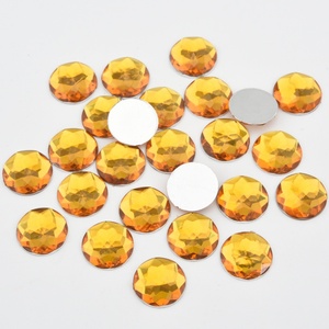 พลอยเทียมอะคริลิคทรงกลมเรียบติดพลอยเทียมพลอยเทียมทรงกลมแบบ DIY - Product Image 3