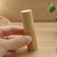 Botol rol minyak esensial, produk baru 5ml 10ml botol rol dengan tutup bambu untuk kosmetik