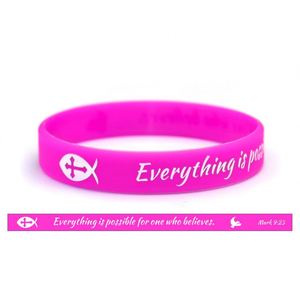 ข้อพระคัมภีร์สร้างแรงบันดาลใจ พระเยซู ความเชื่อทางศาสนา สายรัดข้อมือยาง ศรัทธา ความหวัง สายรัดข้อมือซิลิโคน ผู้ชาย ผู้หญิง - Product Image 3