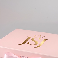 Boîte cadeau en papier rose, laminée mate, emballage rigide, logo personnalisé pour cadeaux et artisanat