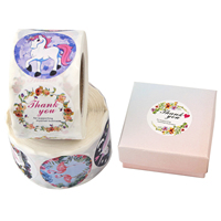 Autocollants ronds en vinyle doré imperméables à l'eau, adhésifs permanents, 1000 pièces/rouleau, 1,5 pouce, étiquettes de luxe pour la promotion de cadeaux en gros