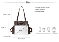 Mochila de Cuero Genuino para Mujer, Diseño Personalizado OEM/ODM, Bolso de Hombro Convertible Elegante, Mochila Casual para Tablet, para Viajes