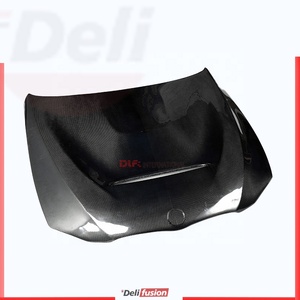GTS ฝากระโปรงคาร์บอนแบบแห้งสำหรับ BMW 3ซีรีส์ M3 E92หมวกเครื่องยนต์คาร์บอนแห้งจริง