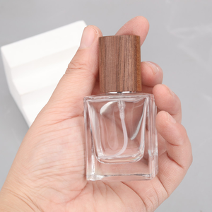New Design Wholesale <b>Empty</b> Mini30ml square Transparent <b>Glass</b> Perfume Mist Spray Packaging Perfume <b>Empty</b> <b>Bottle</b> Customizable logo - Product Image 1