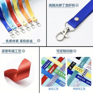 Bsbh โลโก้ที่กำหนดเองพิมพ์โลโก้ผ้าซาตินไนลอนโพลีเอสเตอร์เชือกเส้นใยพลาสติกที่ใส่บัตรประชาชนและกล่องใส่บัตรพร้อมการพิมพ์ดิจิตอล - Product Image 4