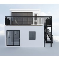 Bâtiment modulaire Villas Bureau mobile Maison préfabriquée en conteneur pour hôtels Petite maison et camping Design pliable