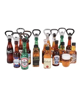 Chất lượng cao tủ lạnh thép từ bia mở chai không gỉ mở chai Keychain