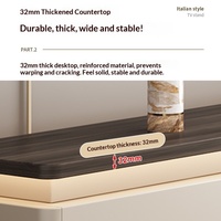 Nouvelle combinaison de meuble TV et table basse de luxe léger pour salon, haut de gamme, sur pied, style moderne et simple, multifonctionnelle