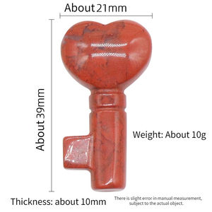 1.5 inch trái tim chìa khóa pha lê khắc đá quý tình yêu Bộ Xương chìa khóa chạm khắc lòng bàn tay lo lắng đá chakra tinh thể tự nhiên đá - Product Image 3