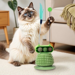 Grattoir auto-nettoyant pour chat - Jouet à mâcher et à stimuler avec herbe à chat pour l'auto-entretenissement des animaux de compagnie - Product Image 3