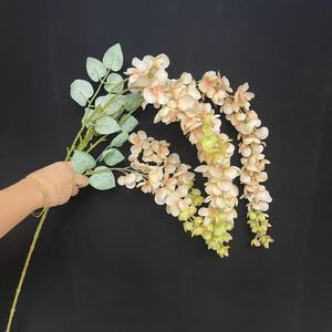 Decoración de la boda flores de glicinia de colores púrpura amarillo naranja rosa azul glicinia personalizada Abler - Product Image 5