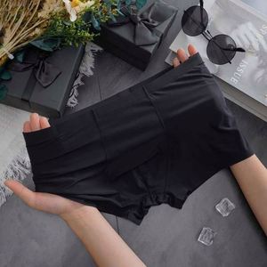 Boxers ultra-fins mi-taille pour hommes en tricot Spandex/Nylon sans couture, antibactériens, séchage rapide, style été, taille basse - Product Image 2